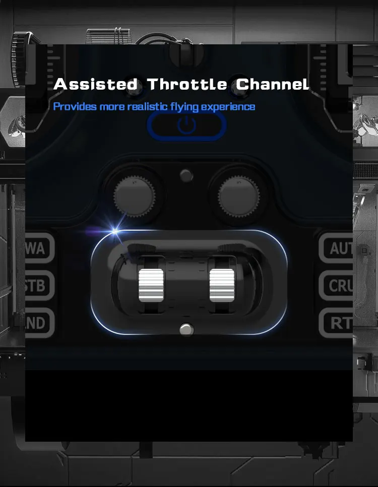 Jumper T20 T20S Transmitter, Assisted Throttle Channel Provides more realistic flying experience WA AUT 'TB C