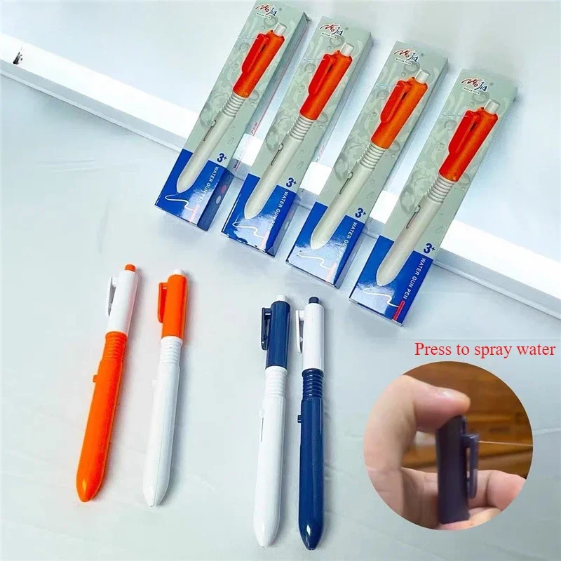 1pcs Creative Water Gun Ballpoint Pen Novelty Practical Jokes Water Spray Toys Funny Interactive Joke Toy For Kids Gift