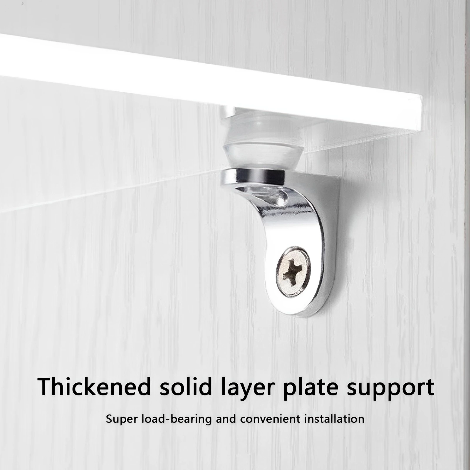Glass Clamp Adjustable Zinc Alloy Glass Clip Shelf Clamp Holder Flat Back Mount Holder For Partition Board Desk 100Pcs