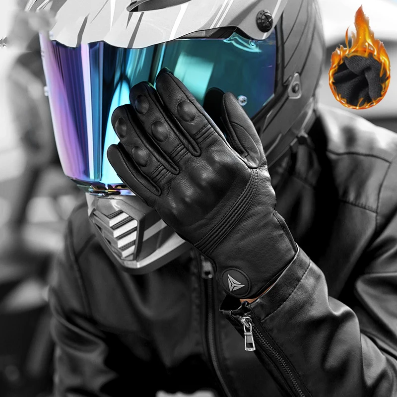 MOTOWOLF Guantes de invierno para motocicleta con pantalla táctil - Main Image