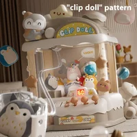 New Home Doll Scratching Machine Large Cartoon Rabbit Penguin Children's Toy 4 Clip Doll Twister 6 Birthday Gift Christmas Gift 2