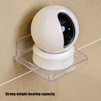 Small Security Camera Wall Mounting Bracket Punch Free Acrylic Storage Rack Versatile Waterproof for Speakers Plants Books Toys 2