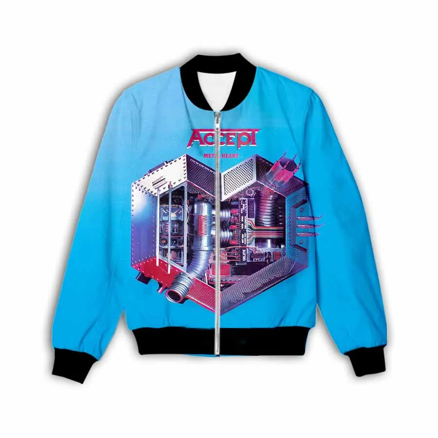 

New Fashion Women/Men's 3D Print Accept Band Zipper Bomber Jackets Men Overcoat Mens Coat Zip Up Jackets V2