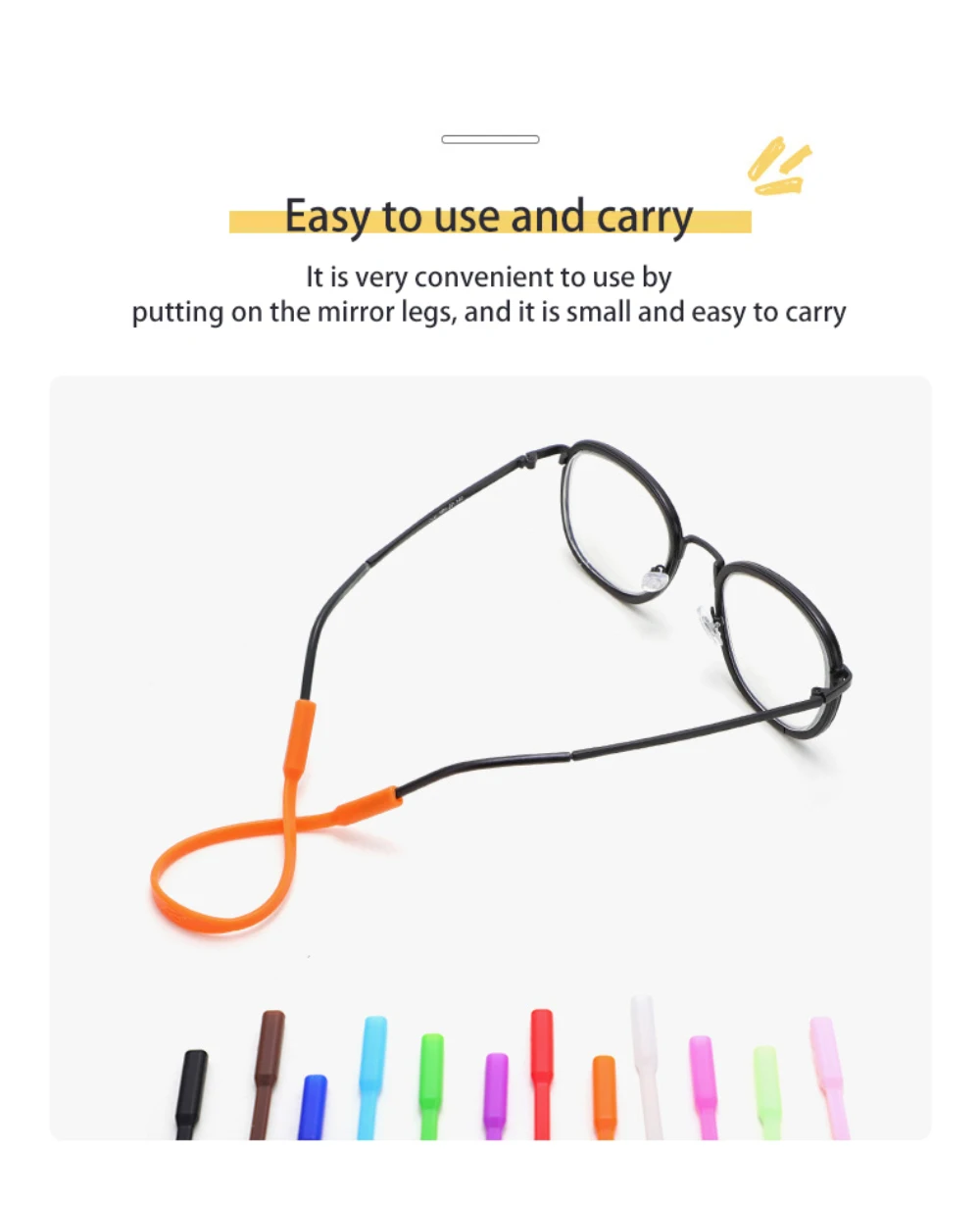 Title 5, Pet Products Anti-Slip Glasses Rope Straps Sili...