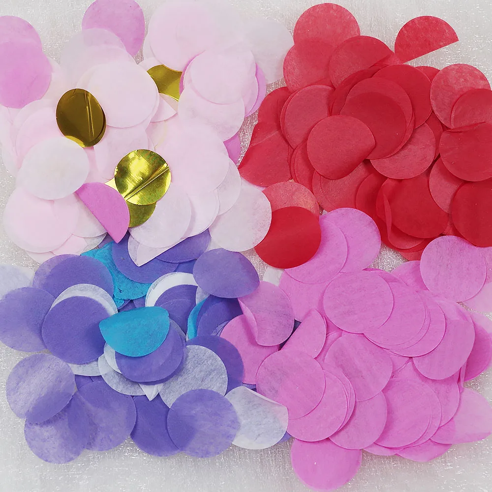 15G/bag Colorful Round Confetti Round Transparent Balloons Anniversary Baby Shower Birthday Wedding Party Table Decoration