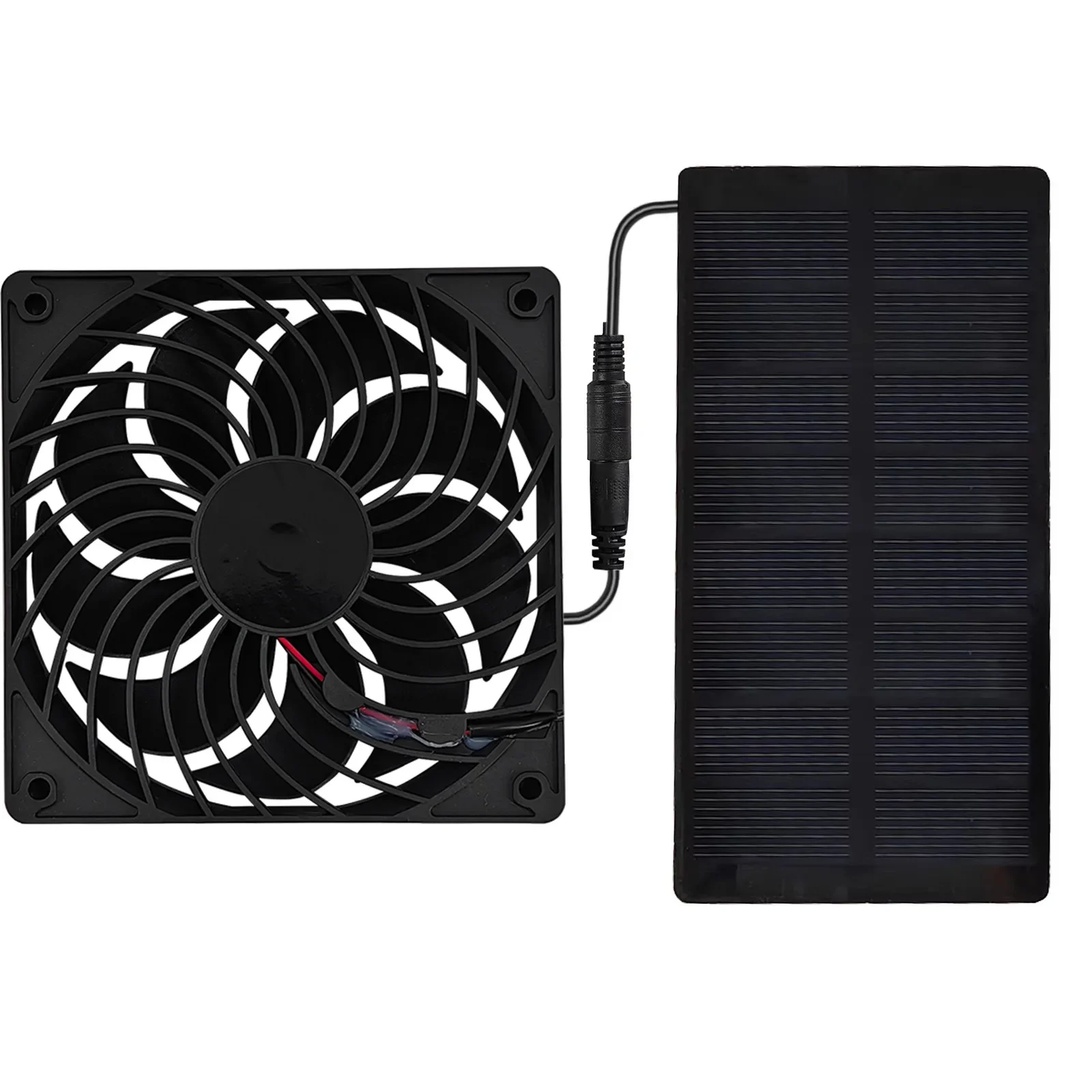 EESBAO 0.8W Solar Exhaust Fan Small Solar Panels for Pet Houses/chicken Coops Outdoor Ventilation Sheds and Greenhouses Cooling