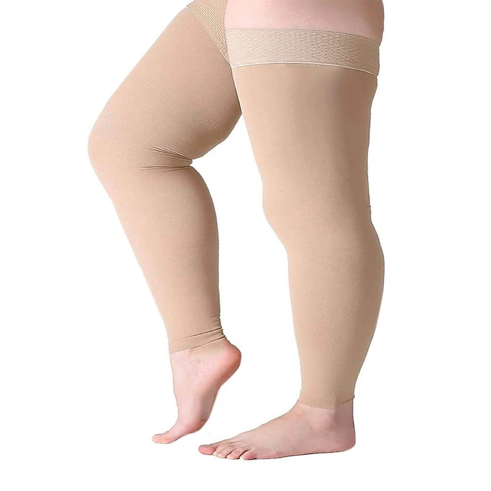 34 46mmHg Men Women Plus Size 4XL 5XL Medical Compression Stockings Footless Varicose Vein