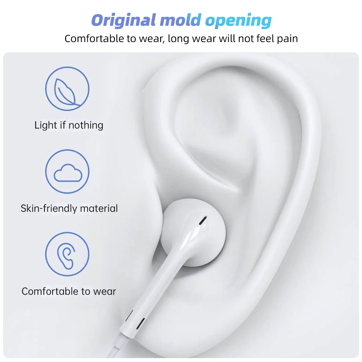 Type C Wired Earphones For Apple iPhone 15 Pro Max In-Ear With Mic For Sumsung Onepuls Xiaomi Redmi Huawei USB C Music Earpbuds 5