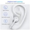 Type C Wired Earphones For Apple iPhone 15 Pro Max In-Ear With Mic For Sumsung Onepuls Xiaomi Redmi Huawei USB C Music Earpbuds 5