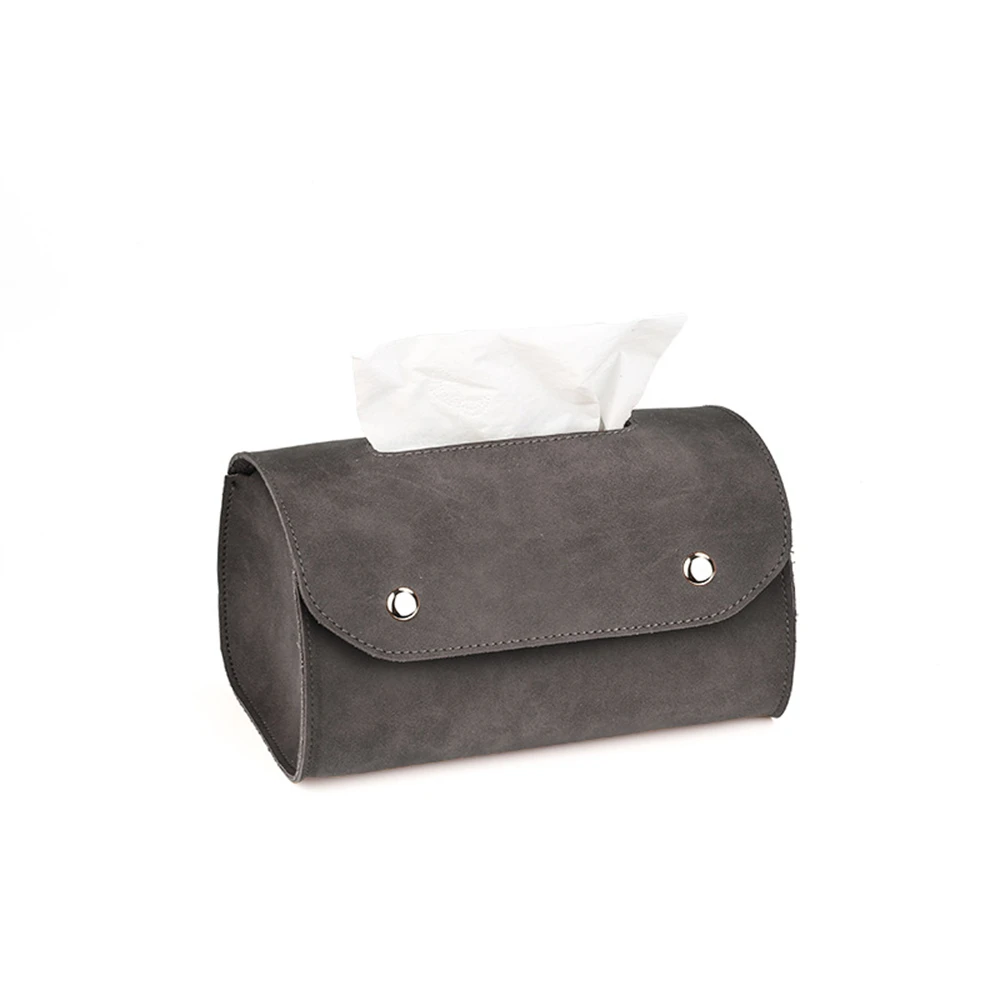 Retro PU Leather Table Napkin Holder Eco Tissue Box for Bedroom Household Living Room Decoration Car Kitchen Office Storage Bag 6