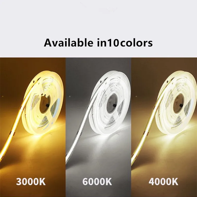 5V 12V 24V LED-Streifenlicht COB High Density Flex Tape RA90 Kaltweiß 6500K Naturweiß 4000K 3000K Dimmbares Band 8mm 5mm PCB – Detail 2
