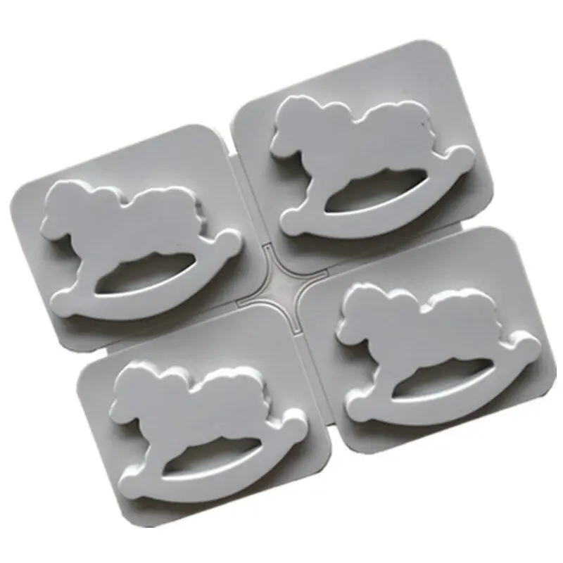 Silicone 4 Cavity Trojan Horse Shape Aromatherapy Mold Handmade Tools Perfume Soap Resin Craft 1pcs