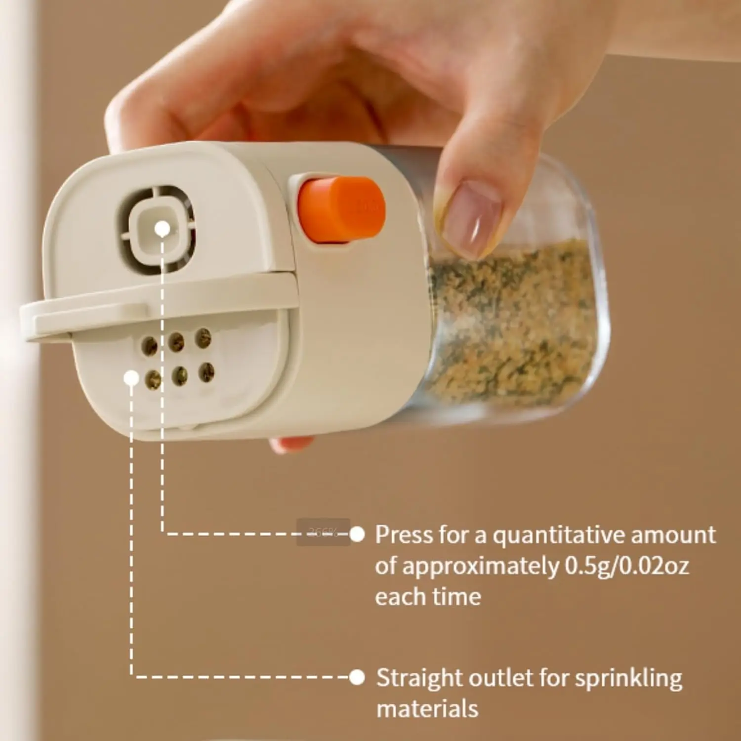 180ml Glass Spice Bottle Dual Purpose Quantitative Seasoning Jar Push Type Kitchen Salt Shaker Sealed and Moisture-proof Jars 5