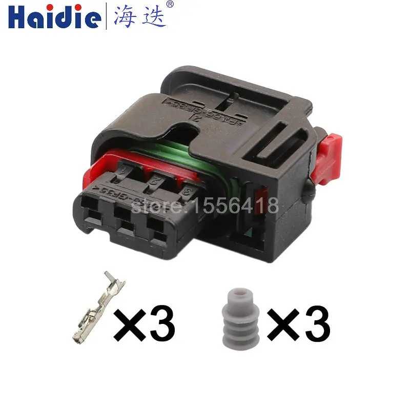 1-20 sets 3pin Auto waterproof plug connector 1488992-5