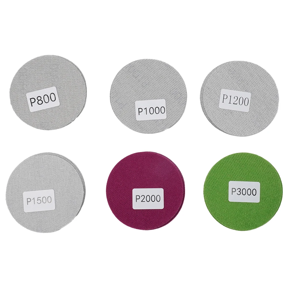 30pcs Water/Dry Sanding Paper 3inch 75mm Hook & Loop Sanding Disc 800 1000 1200 1500 2000 3000 Grit Sand Paper Abrasive Tools
