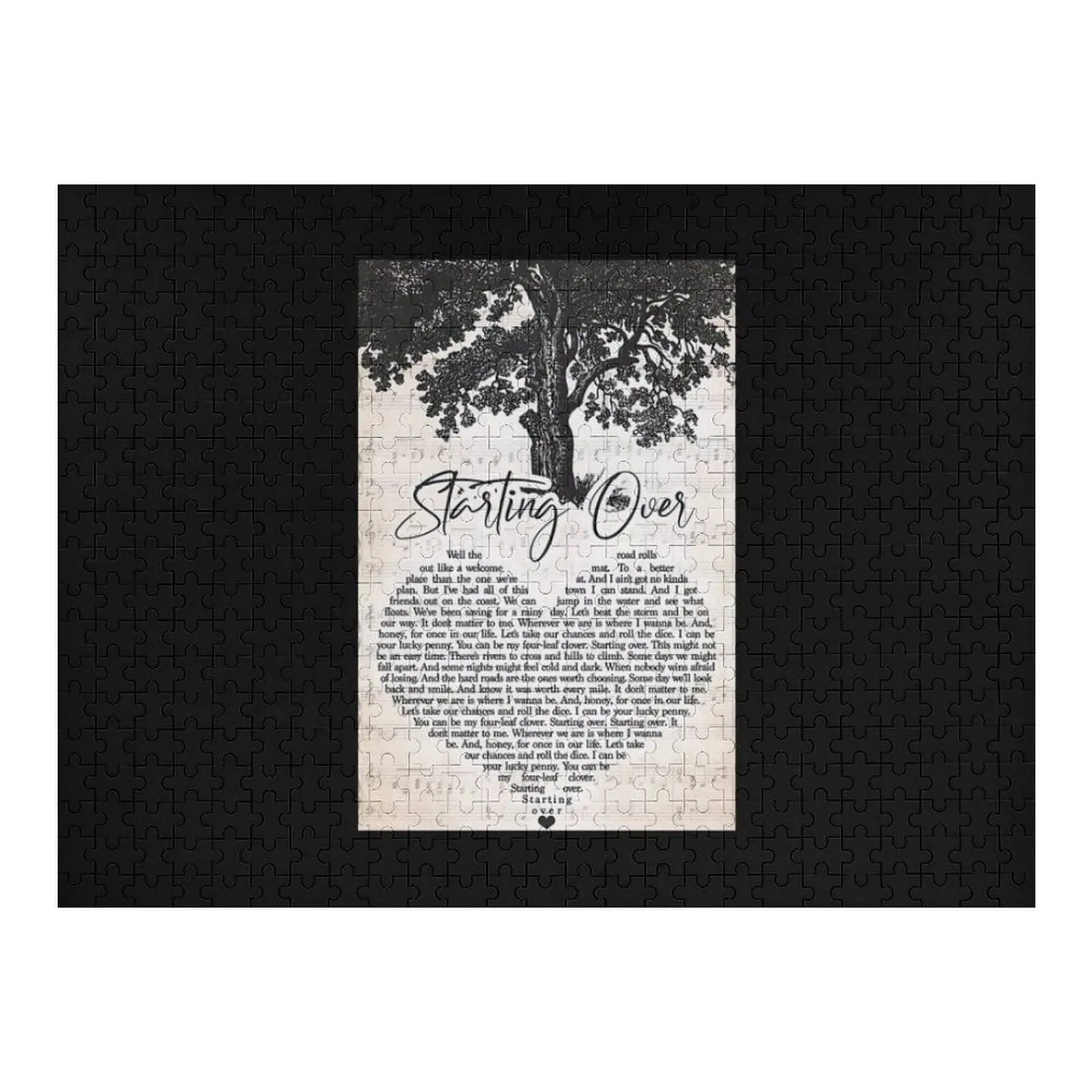 

Chris Stapleton – Starting Over Lyrics Jigsaw Puzzle Game Children Personalized Wooden Adults Puzzle