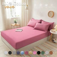 Drap-housse en coton pleine taille avec bandes élastiques, couvre-matelas réglable, couvre-lit pour lit simple, Double, King, Queen 3