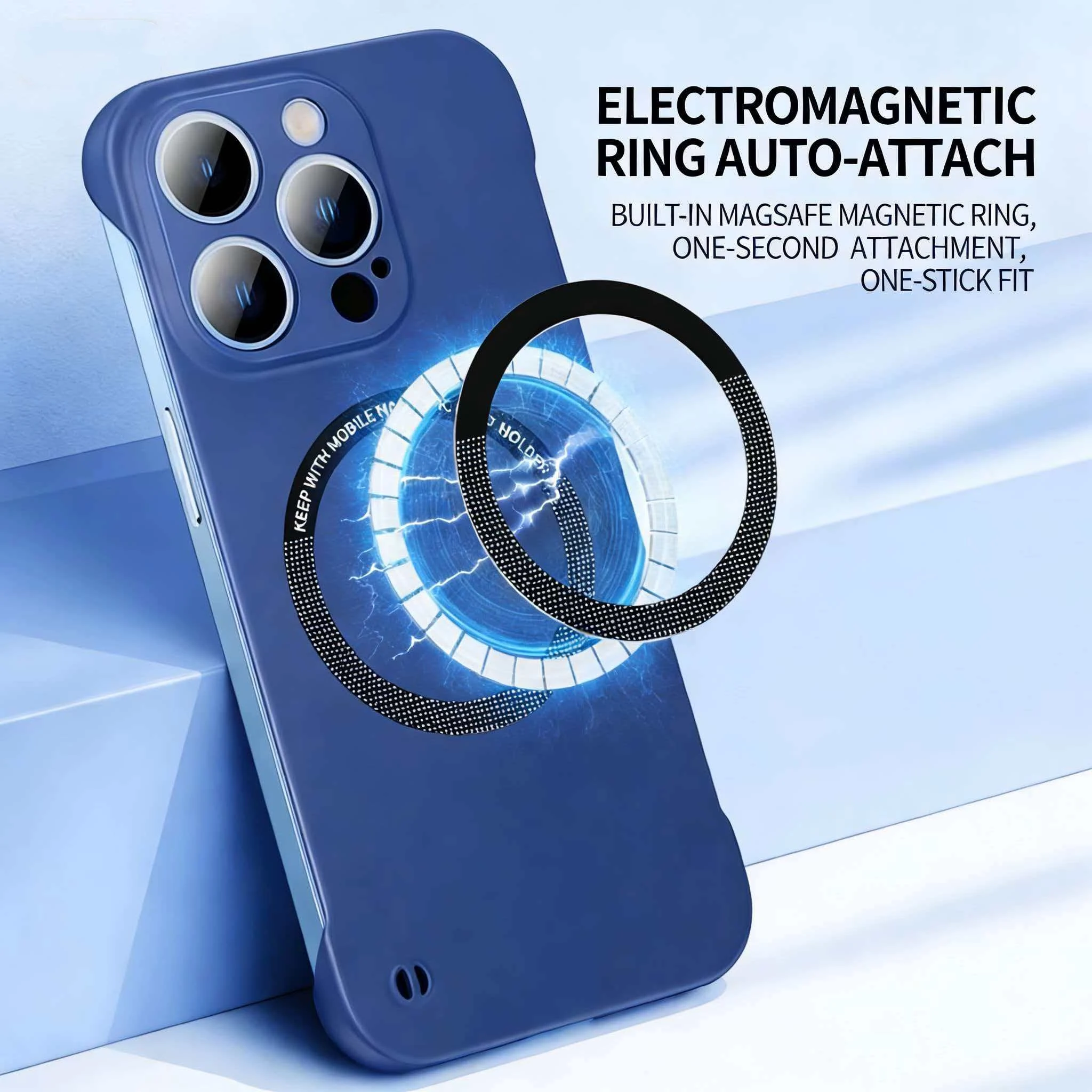 Ultra Thin Hard PC Magnetic Frameless Phone Case - Solid Cover