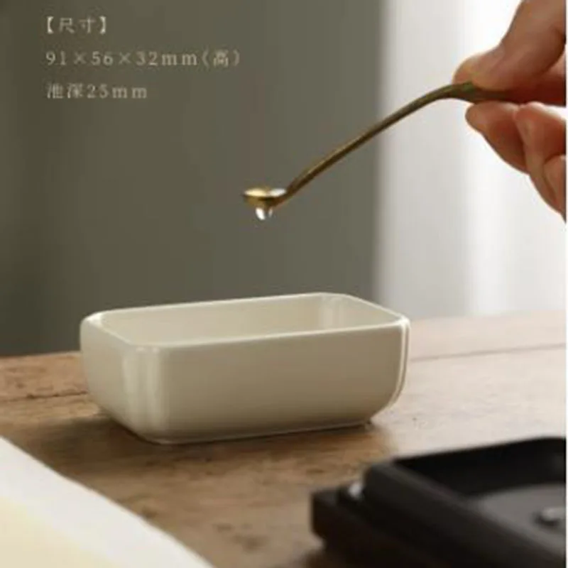 중국 서예용 세라믹 붓 세척기, 잉크 붓 청소용 물그릇, 전통 도자기 예술, 수심 25mm