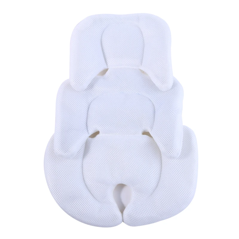 유모차 쿠션 카시트 삽입 머리 목 지지대 베개 매트리스, 통기성 메쉬 라이너 매트, 유모차 보온 매트리스