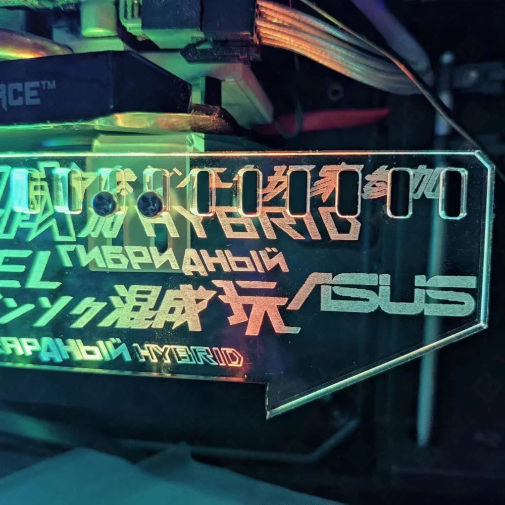 Customize RGB GPU Bracket Horizontal VGA Holder Customizable Video Card Support AURA 12V4PIN MOD Water Cooler 5V3Pin gpu holder bracket