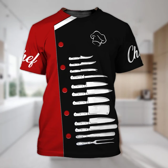 Fashionable and affordable Chef Shirt Mens T-shirts for summer