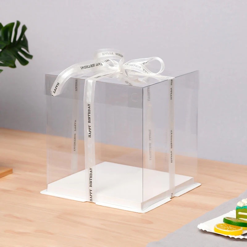 Transparent Gift Box Clear Plastic Cake Box Candy Storage Container, Dessert Present Or... - SKU CPCB1235 - UGI Packaging