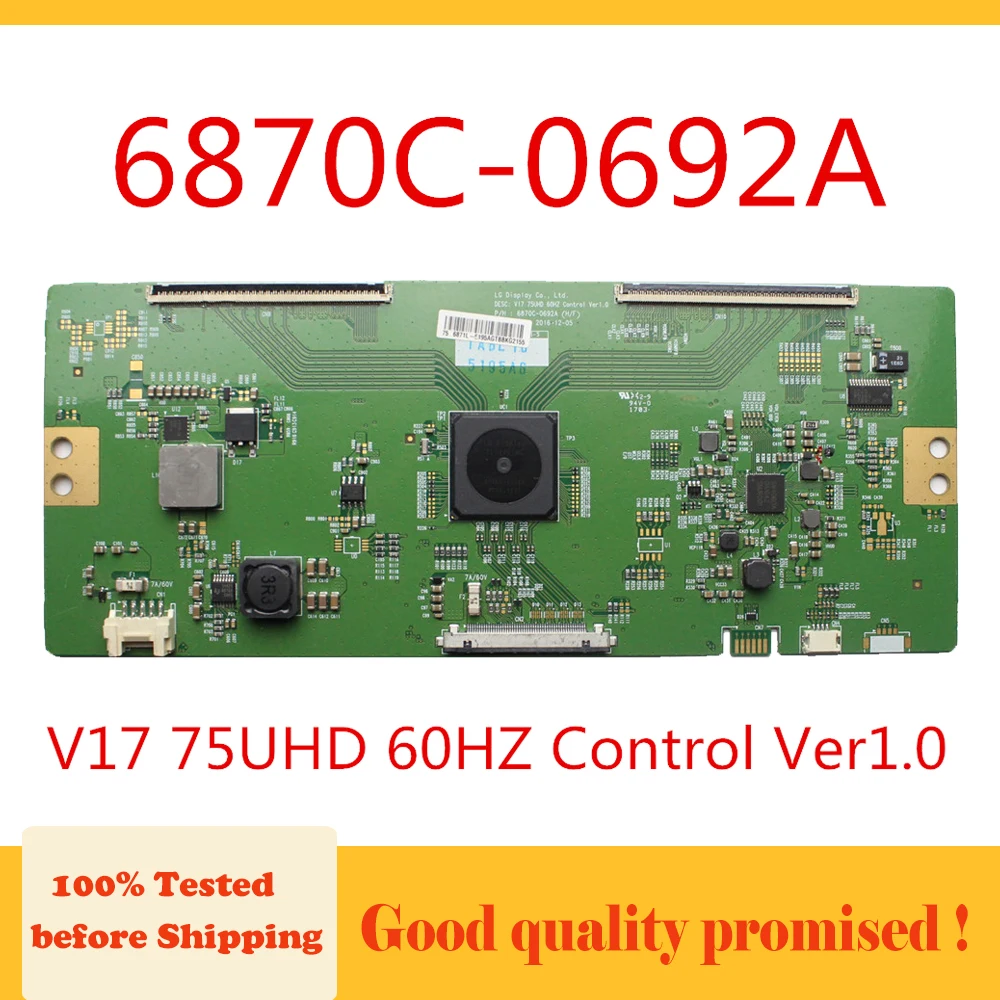 

Tcon Board 6870C-0692A V17 75UHD 60HZ Control Ver1.0 75 Inch TV Board for TV Original Logic Board T-con Card 6870C 0692A
