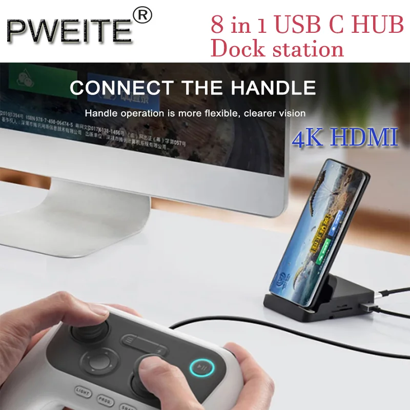 in USB Cハブ,ドッキングステーション,携帯電話充電スタンド,4k hdmiタイプc,macbook  pro,スマートフォン,samsung ipad,huawei AliExpress