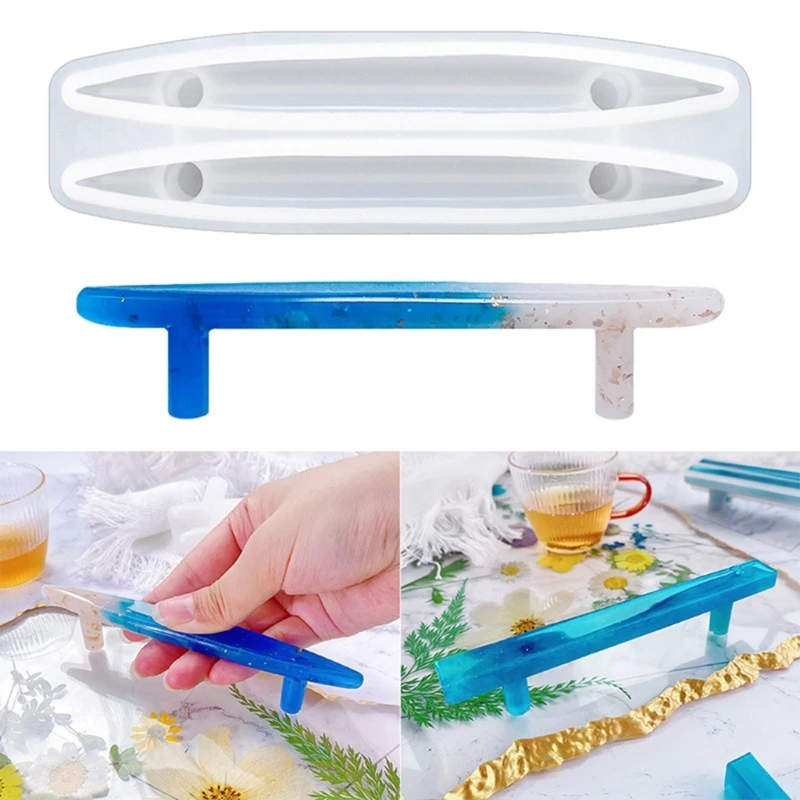 

DIY Coaster Tray Ручка Смоляная форма Выдвижной ящик Bar Pull Силиконовая форма для чайных подносов