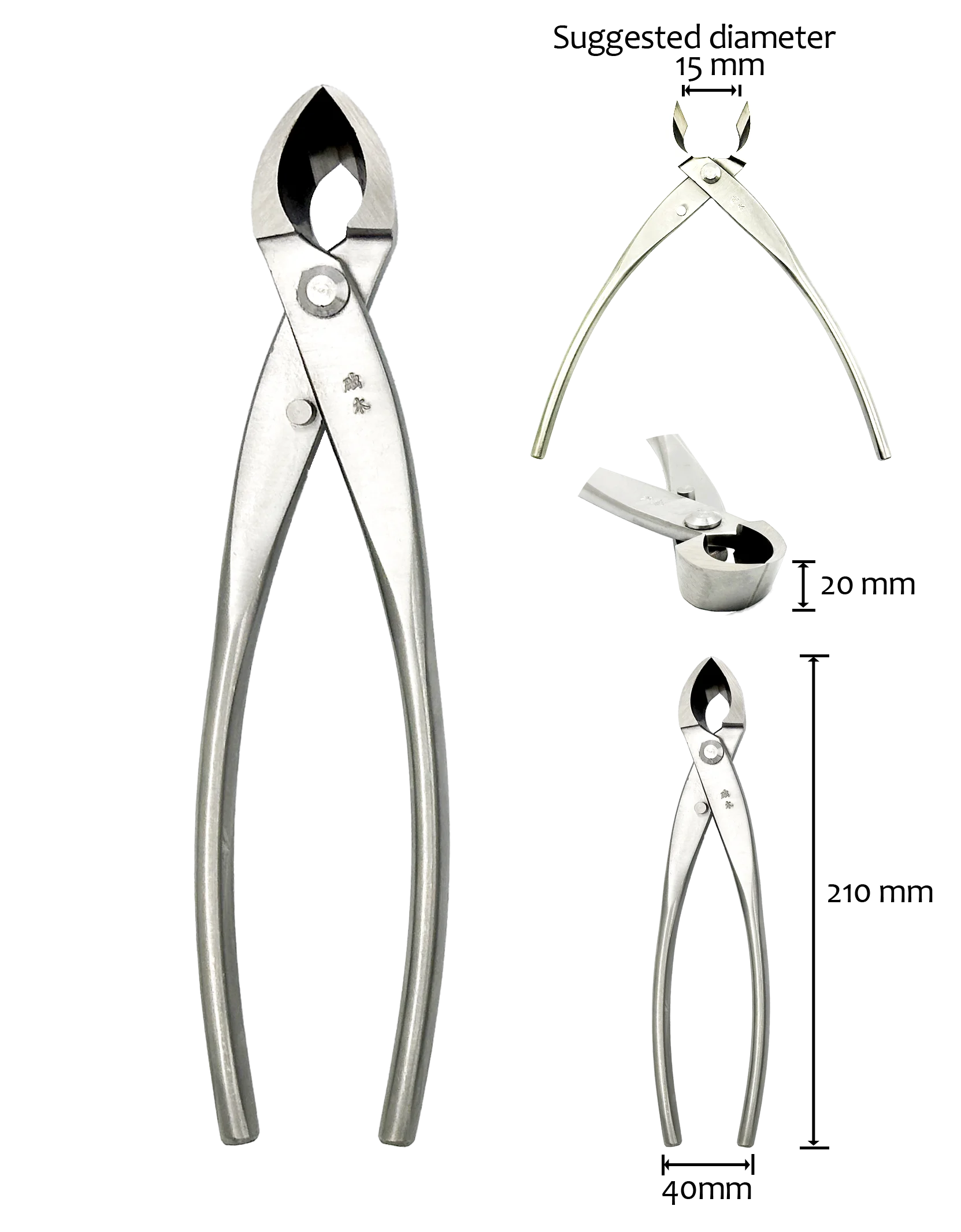 Grade Bonsai Tool Branch Cutter 210mm Stainless Steel Made
