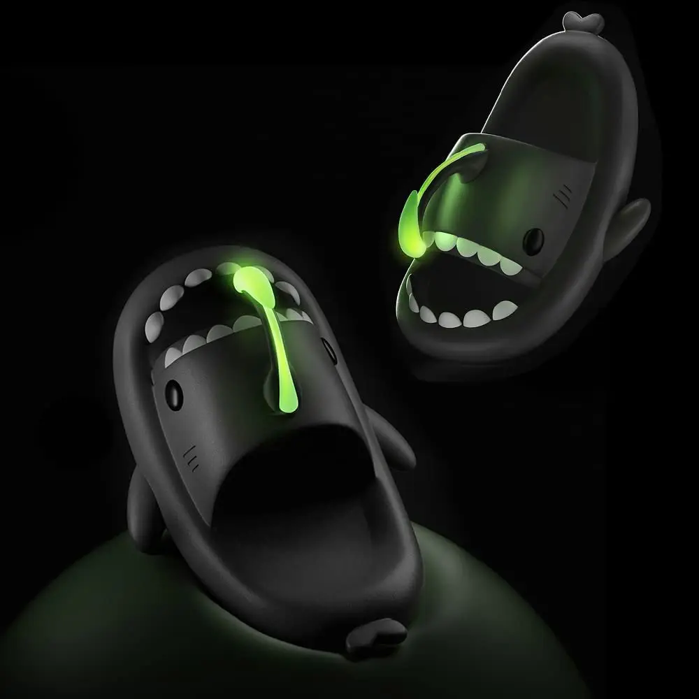 4cm Thick Sole Shark Slippers Women Couple's Indoor And Outdoor Lantern Fish Slides Man‘s Anti Skid Home Cool Shoes 2023 Summer 2