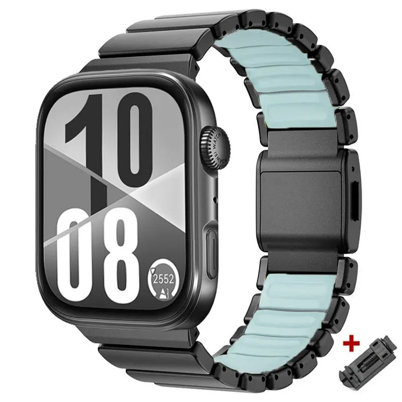 Titanium Metal Silicone Magnetic Band - Sport Strap Rubberband Accessories