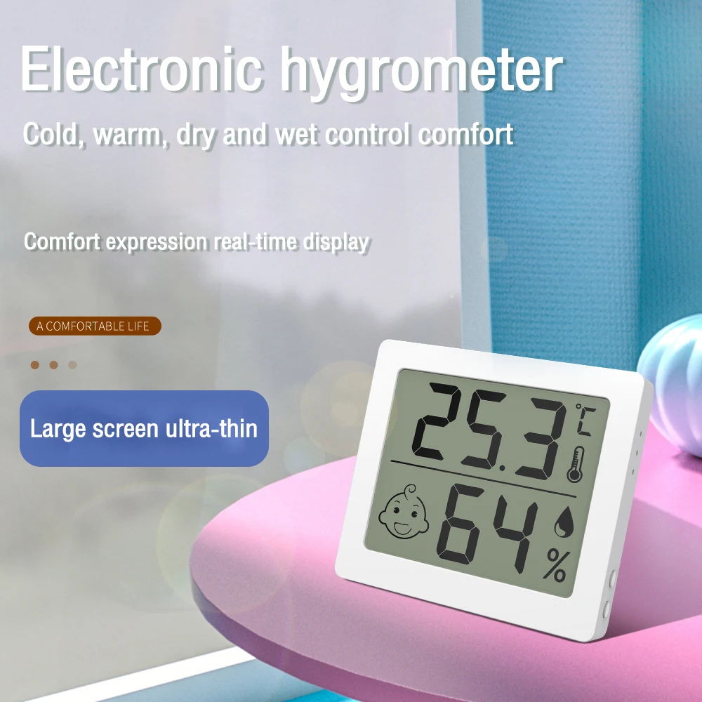2 in1 Mini Indoor Thermometer LCD Digital Temperature Room Hygrometer Gauge Sensor Humidity Meter Indoor Thermometer Temperature