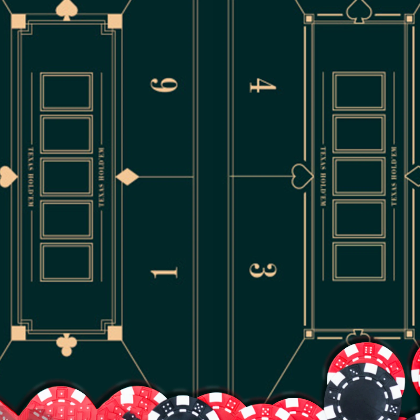 120*60Cm Texas Poker Mat Baccarat Dadi In Gomma Antiscivolo Durevole Tappetino Da Gioco Da Tavolo Pieghevole 6 Giocatori Poker Card Layout Da Tavolo