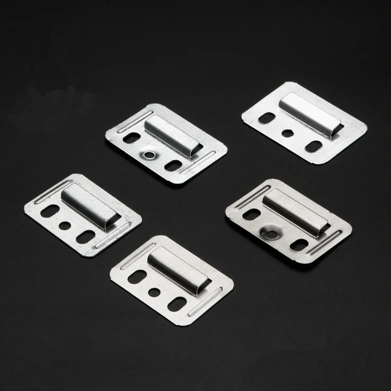 50pcs Buckle Hasp Plate Fixing Piece Latches Locks Wall Panel Panel Buckle Clamp Fastener Clip Furniture Fitting Connector connector adapter,furniture hardware,toggle latches,jewelry box hasps,decorative latches,buckle clamp