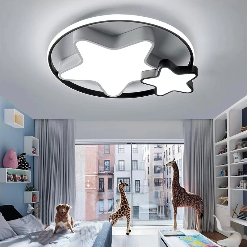 

Modern White Star Ceiling Lights Baby Kids Room Ceiling Lamp Boy Girls Bedroom Plafondlamp Nursery Chandelier Ceiling Led Light