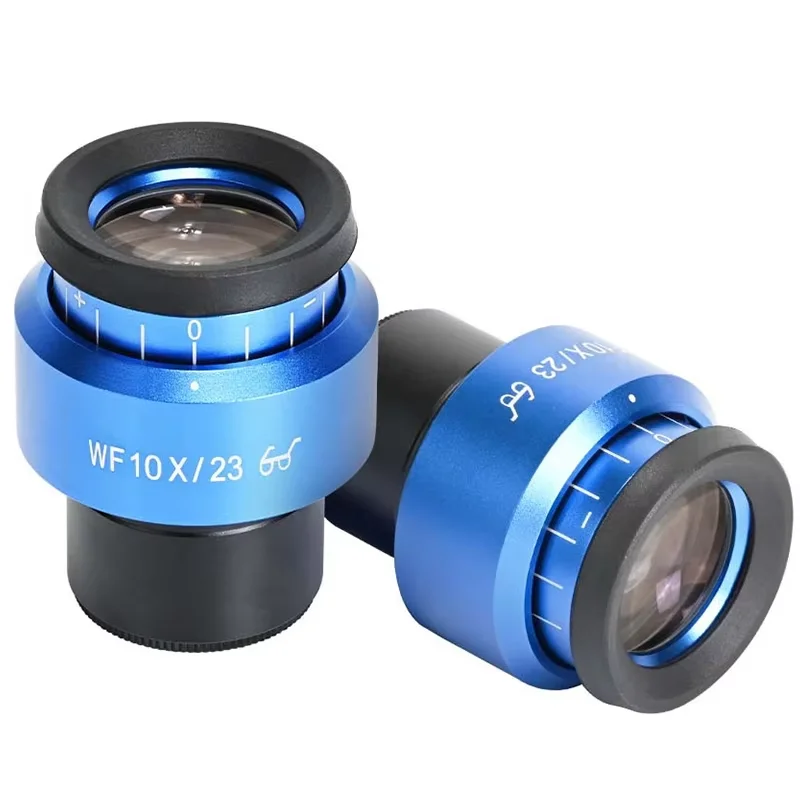 WF10X/23 Microscope Adjustable Widefield Eyepiece Ocular Eyepoint Lens 30mm Interface Binocular Stereo Microscope Eyepiece 2pcs