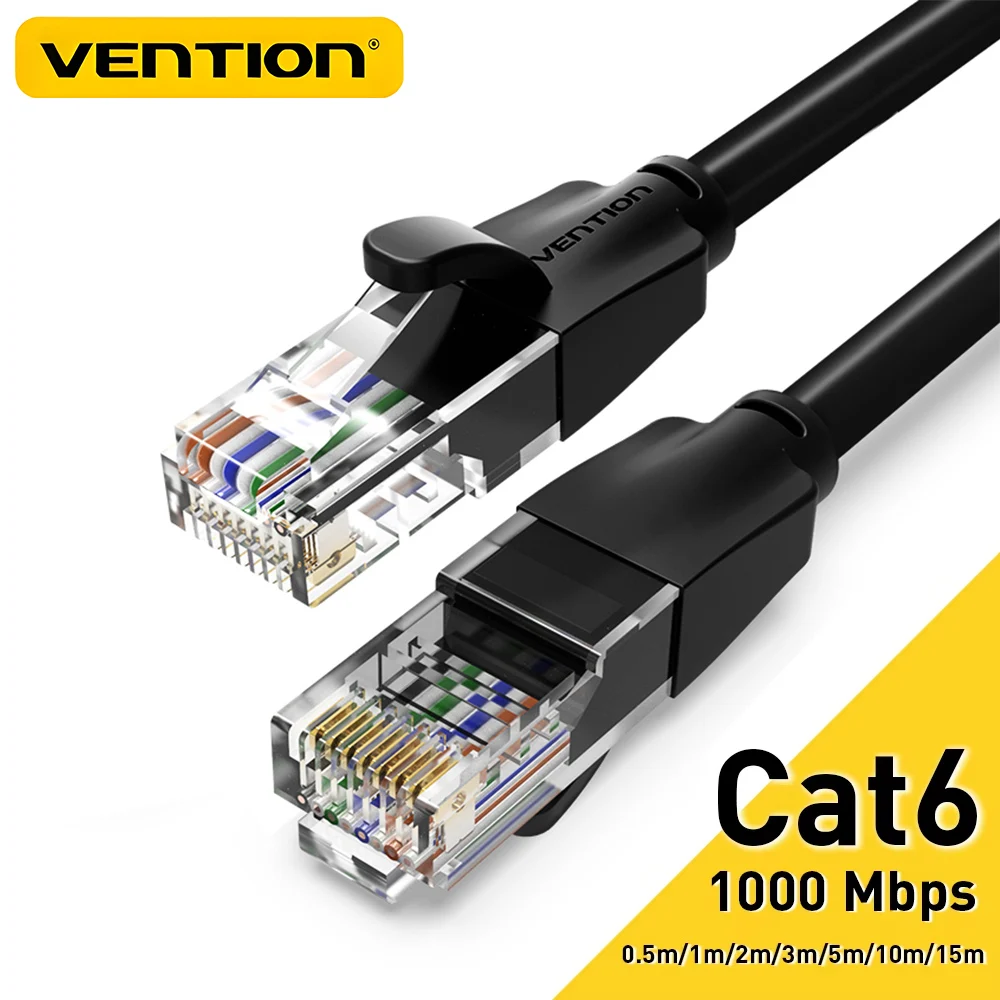 Vention cat6 ethernet cabo 1000mbps utp rj45 rede remendo cabo para pc roteador modem ps4/5 xbox gaming rj 45 internet lan cabo