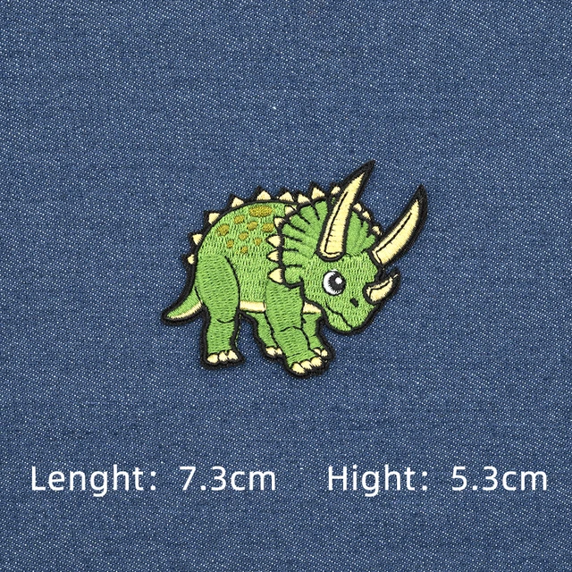 Jurassic Park Patch Dinosaur Embroidered Patch - Sew On Or Iron On Triceratops Badge For Jeans &amp; Clothes Dinosaur Croc Charms