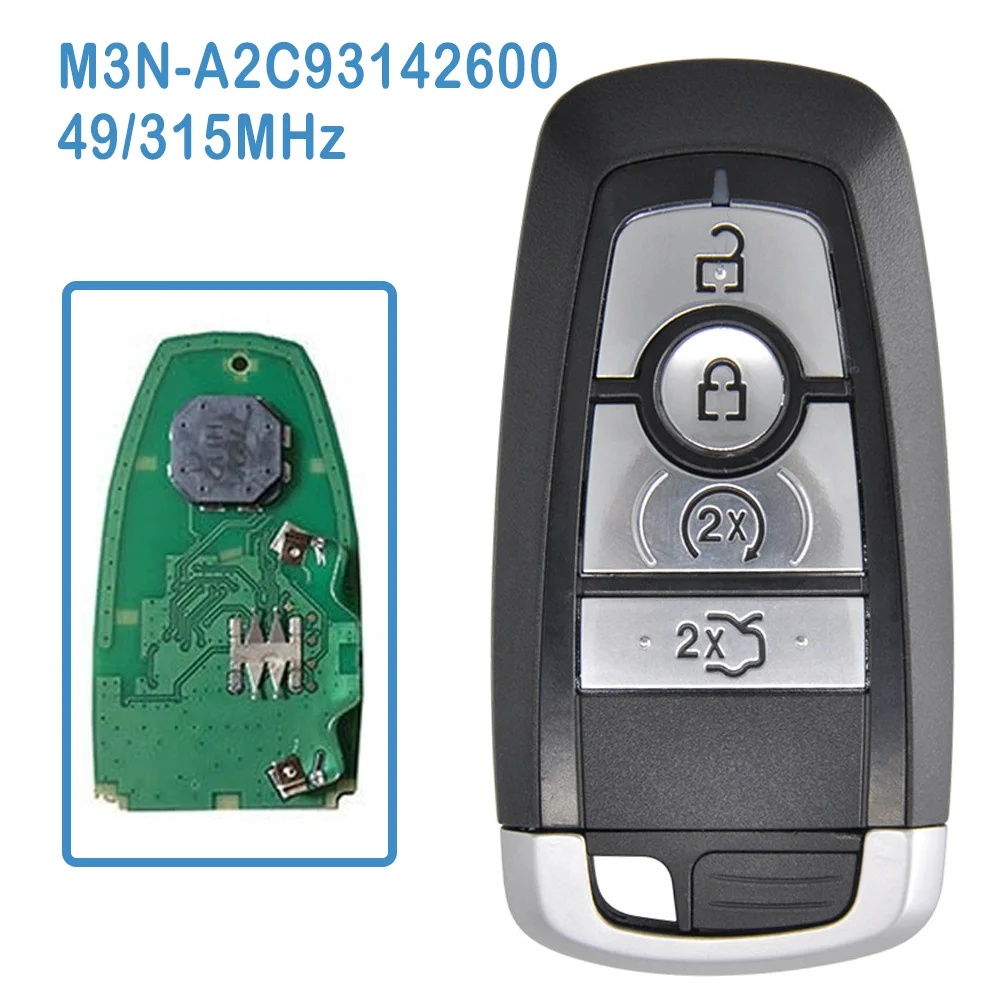 

2 Pcs M3N-A2C93142600 Auto Smart Remote 4B 434.2MHz ID49 Chip Replace Car Key For Ford Edge Explorer Expedition Fusion Mondeo
