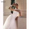 SoDigne A-line Appliques Wedding Dresses High Neck Full Sleeves Bridal Dress Long Wedding Gown Robe De Mairee ﻿Customized 1