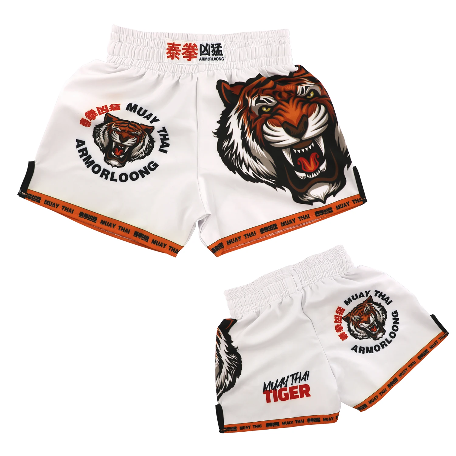 Set di guanti da Muay Thai + pantaloncini personalizzati + vestaglia personalizzati per bambini: Thai Power Marina