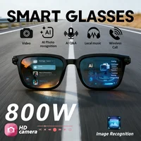 Nouvelles Lunettes Intelligentes IA 2026 avec Caméra de Prise de Vue 800W, Photo et Vidéo HD, Appel Vocal, Traduction, Étanche, Bluetooth, Lunettes de Moto IA 1