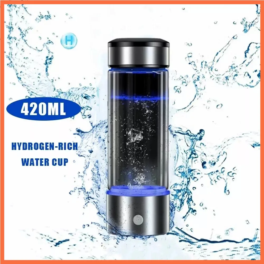 420ML Rich Hydrogen Water Generator Electrolysis Energy Hydrogen-rich  Antioxidant ORP H2 Water Ionizer PP Healthy Bottle Cup 