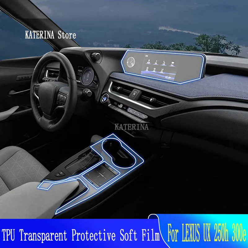 

For LEXUS UX 250h 300e（2019-2021）Anti-scratch Car Interior Center Console Navigation Transparent TPU Protective Film