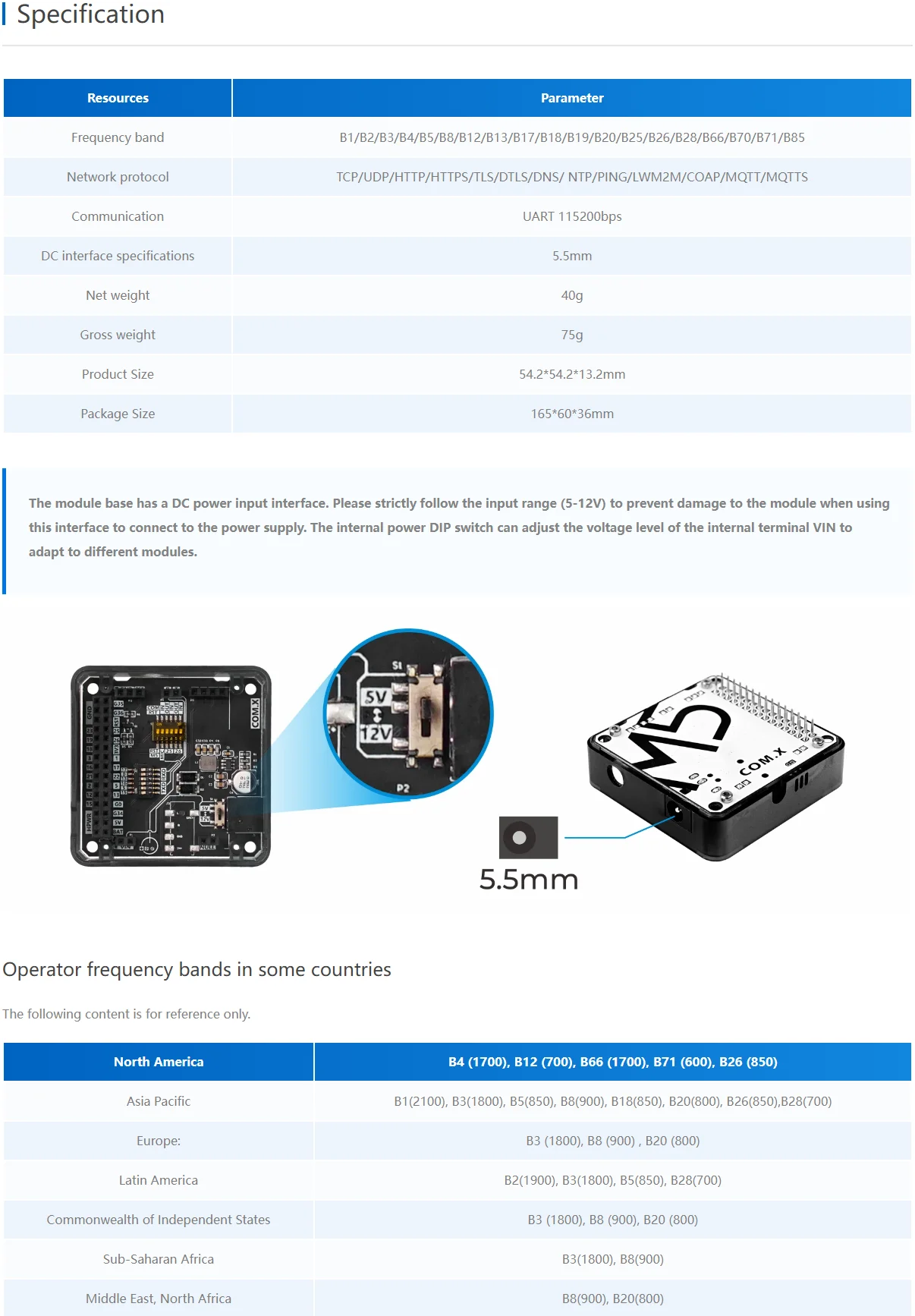 Official COM.NB-IoT Module(SIM7020G)