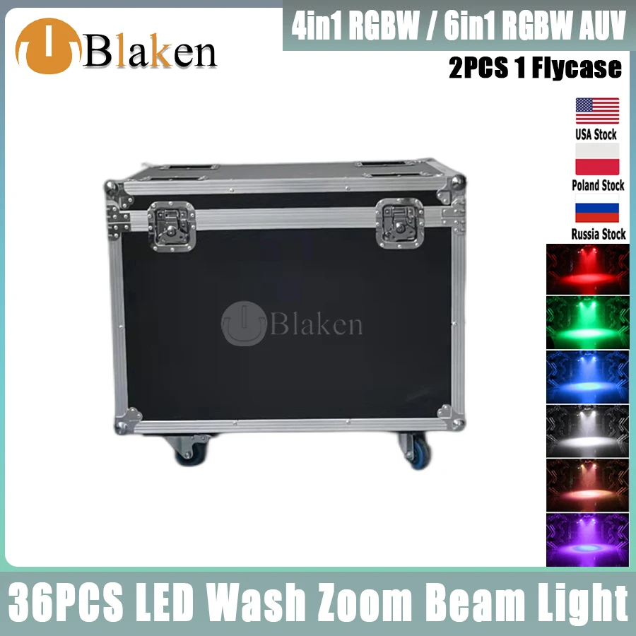 

0 Tax 1 Flight Case For LED Zoom Wash 36x12w RGBW 4in1 Moving Head Light Lyre 36x18w Rgbwauv 6in1 Moving Head Wash Light