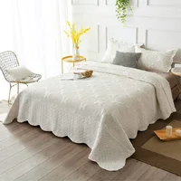 Double-sided Embroidered Cotton Quilted Bedspread, Padded Summer Blanket, Throw Coverlet, Home Coverlet, Bed Cover, Colcha 2