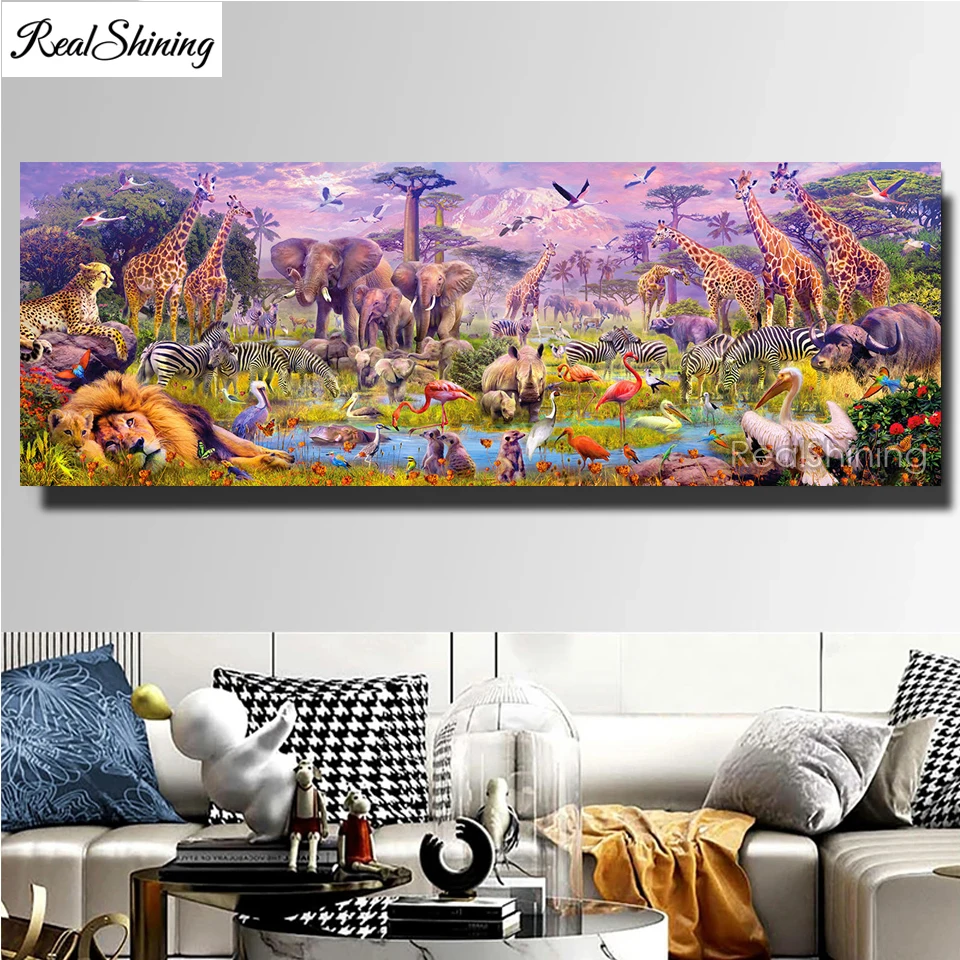 Wowdecor Kit Mosaico Diamantato 5D Per Bambini - Tela 30x40cm Con Unicorno E Animali